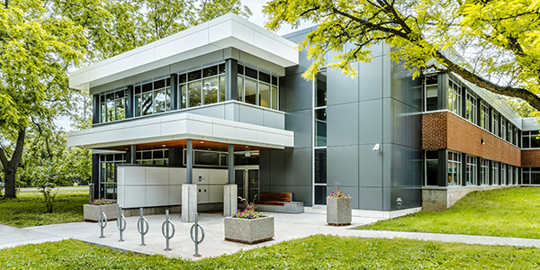 Enter Maplewoods through the front doors facing Smith Lane.